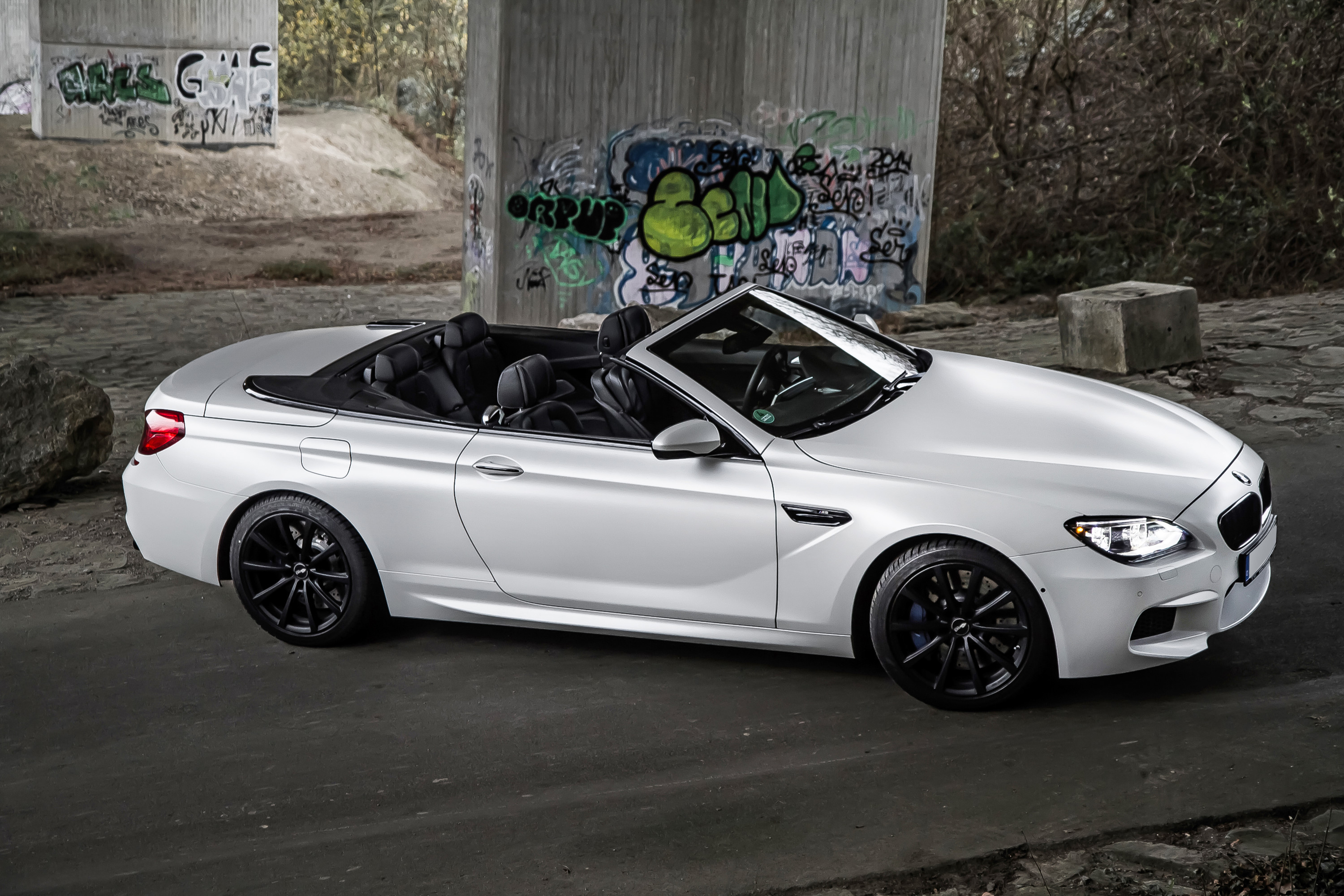 Cabrio BMW 4 белый матовый