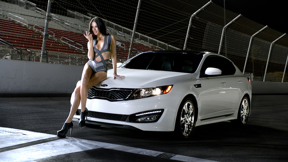 2012 Kia Optima SX Limited Girl Front Angle