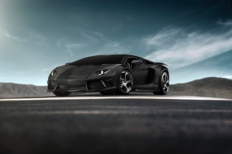 2012 MANSORY CARBONADO Black Diamond Lamborghini Aventador Front Angle