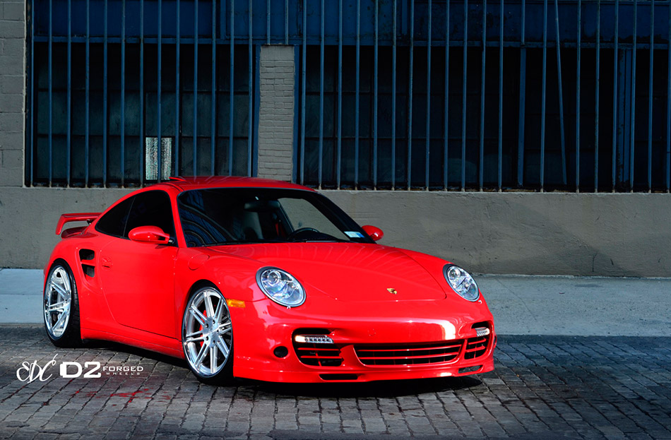 2013 D2Forged Porsche 997TT CV13 Front Angle