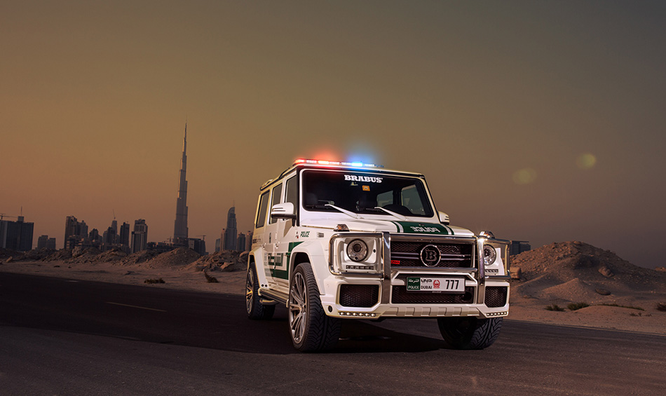 2013 Brabus Mercedes-Benz B63S-700 Widestar Dubai Police Front Angle