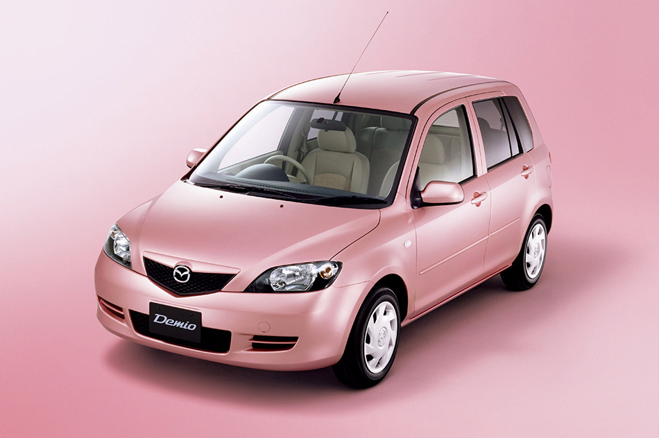 2003 Mazda Demio Stardust Pink Limited Edition Front Angle