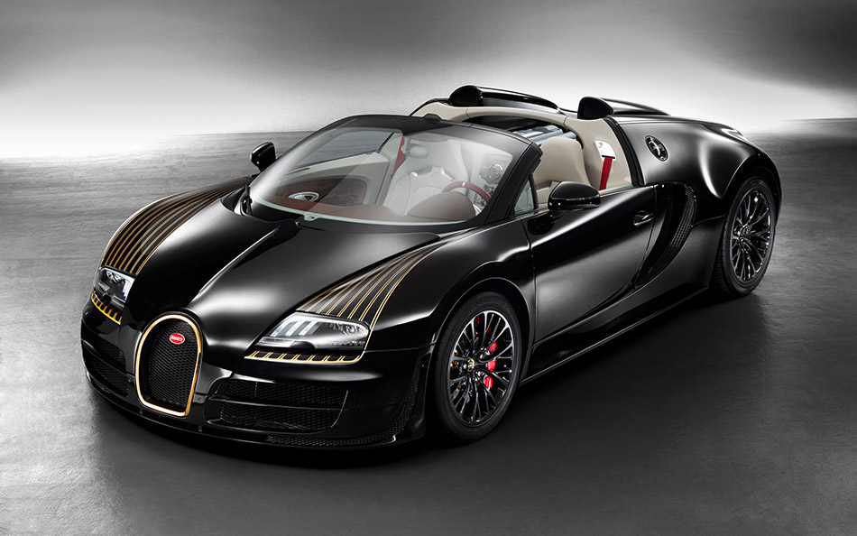 2014 Bugatti Veyron Black Bess Front Angle
