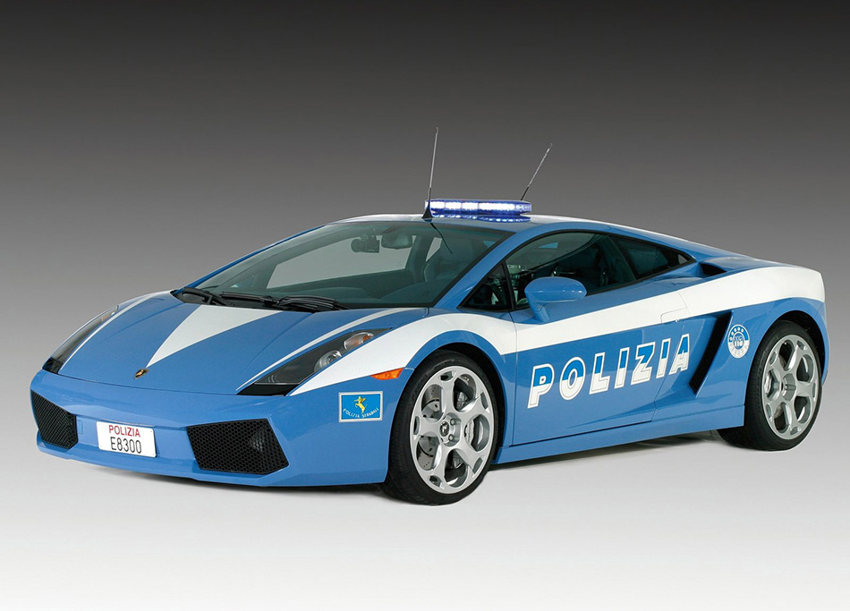2004 Lamborghini Gallardo Police Car Front Angle