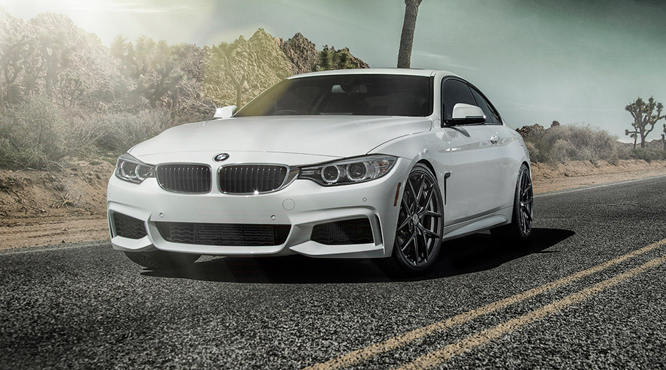 2014 Vorsteiner BMW F32 435i Alpine White Front Angle