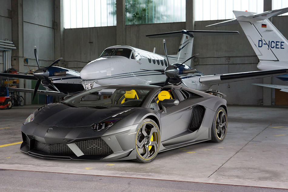 2014 Mansory Lamborghini Aventador Carbonado Roadster Front Angle