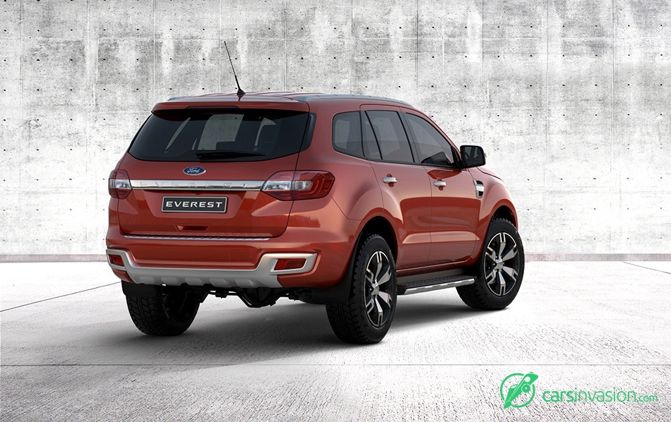 2016 Ford Everest Rear Angle