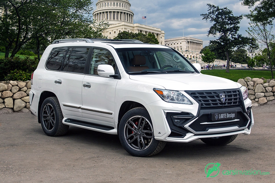 2015 Larte Lexus LX570 White Alligator Front Angle