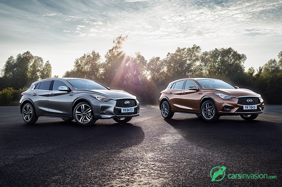 2016 Infiniti Q30 Front Two Color Variants