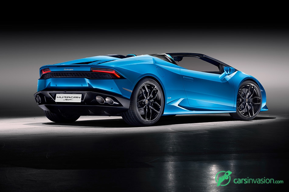 2017 Lamborghini Huracan LP610-4 Spyder Rear Angle